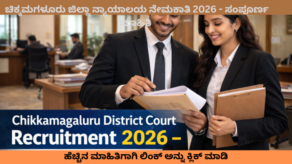 Chikkamagaluru District Court Recruitment 2026